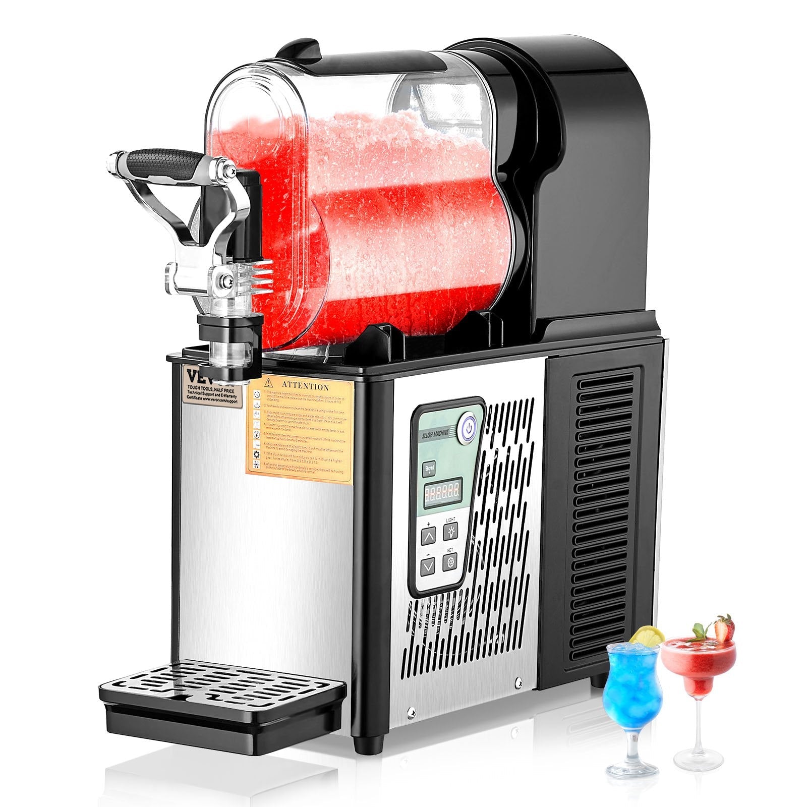 VEVOR 3L Komerciāls Slush Machine, Margarita, Smoothie un Saldēto Dzērienu Gatavotājs