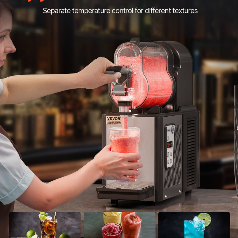 VEVOR 3L Komerciāls Slush Machine, Margarita, Smoothie un Saldēto Dzērienu Gatavotājs