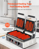 Komerciālais panini grils 3600 W, nerūsējošais tērauds, dubultais preses grils ar temperatūras kontroli, 48x23 cm emaljas plate