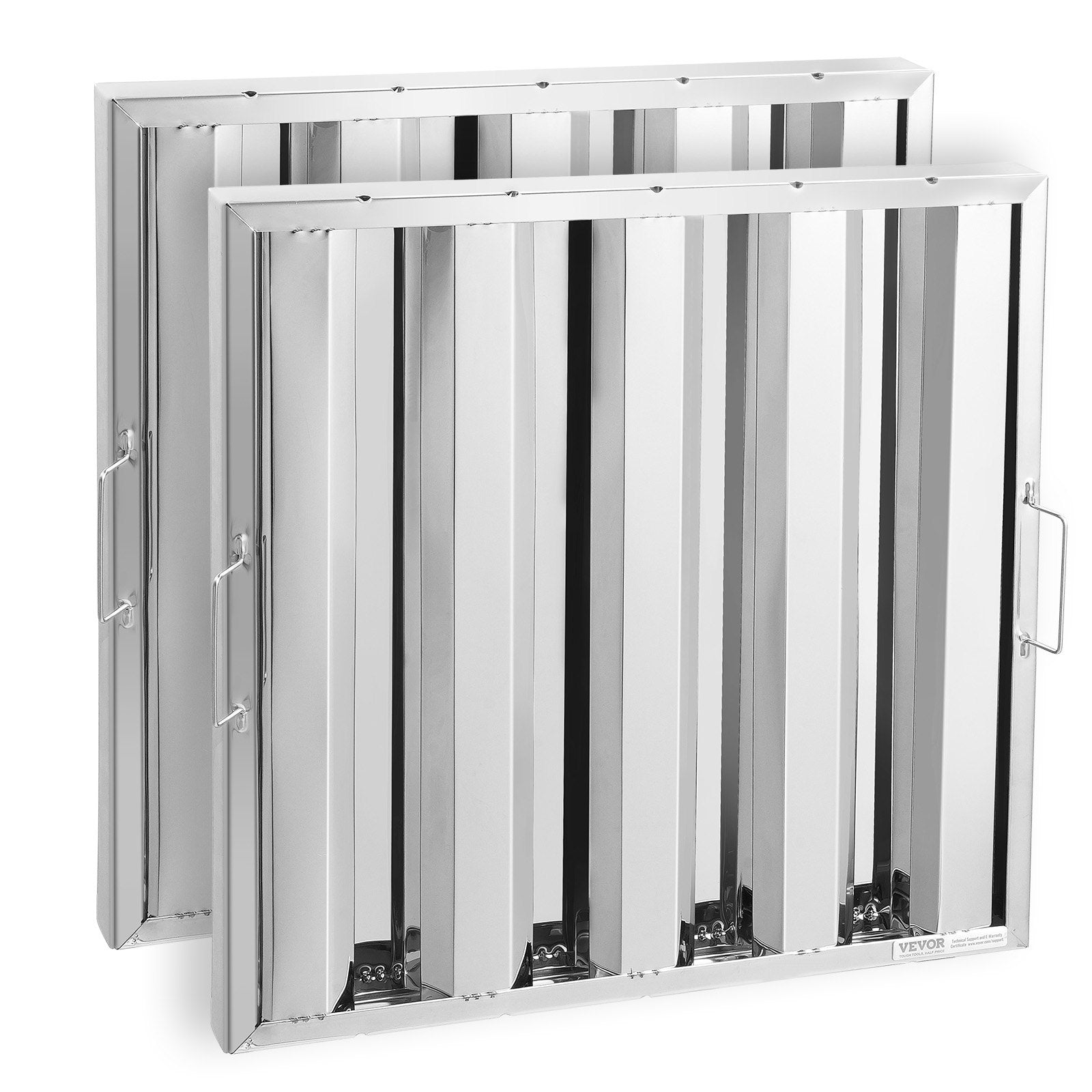 VEVOR 49,5 x 49,5 cm komerciālais tvaika nosūcēja filtrs – nerūsējošā tērauda lamellu filtrs