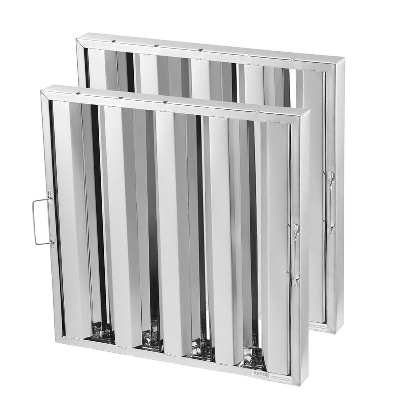 VEVOR 49,5 x 49,5 cm komerciālais tvaika nosūcēja filtrs – nerūsējošā tērauda lamellu filtrs