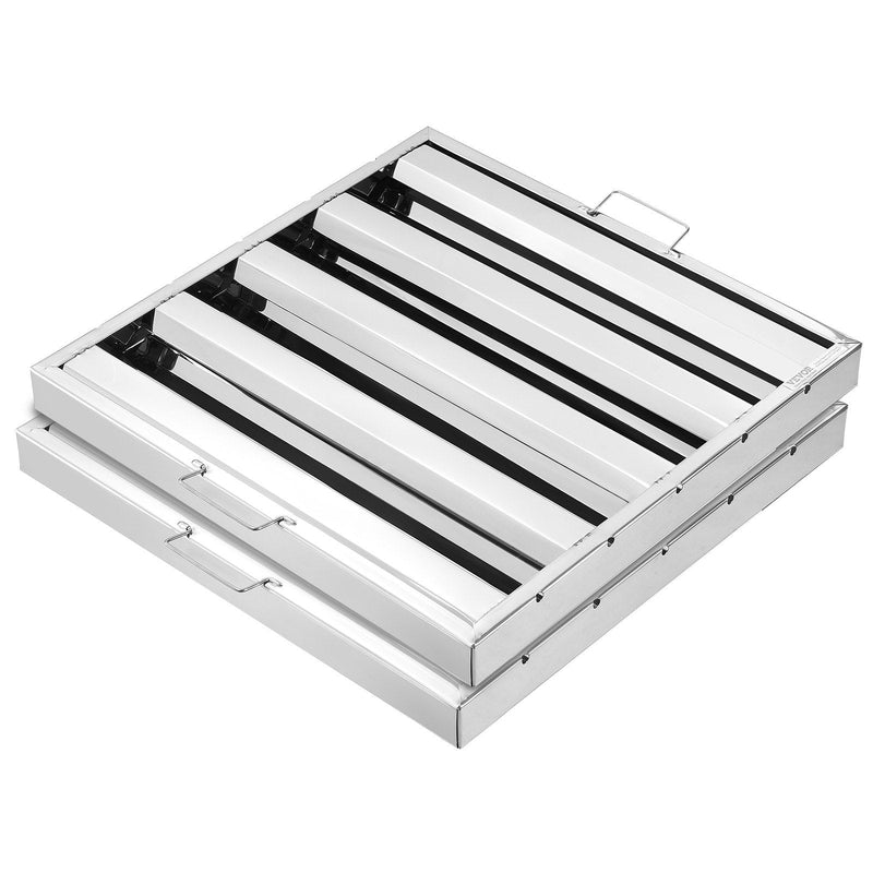VEVOR 49,5 x 49,5 cm komerciālais tvaika nosūcēja filtrs – nerūsējošā tērauda lamellu filtrs