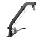 Подъемник для оленей на дереве грузоподъемностью 160 кг, лебедка с храповым ремнем, прочная стойка для перемещения, чистки, подвешивания и кормления оленей, черный