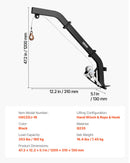 Подъемник для оленей на дереве грузоподъемностью 160 кг, лебедка с храповым ремнем, прочная стойка для перемещения, чистки, подвешивания и кормления оленей, черный