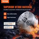VEVOR 3-žokļu pašcentrējošā virpas patrona 160 mm, 3,5–160 mm satveršanas diapazons, ar atgriezeniskiem žokļiem un T-veida atslēgu, virpai/CNC/3D printerim/frēzei/urbjmašīnai