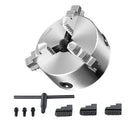 VEVOR 3-žokļu pašcentrējošā virpas patrona 160 mm, 3,5–160 mm satveršanas diapazons, ar atgriezeniskiem žokļiem un T-veida atslēgu, virpai/CNC/3D printerim/frēzei/urbjmašīnai