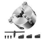 VEVOR 3-žokļu pašcentrējošā virpas patrona 160 mm, 3,5–160 mm satveršanas diapazons, ar atgriezeniskiem žokļiem un T-veida atslēgu, virpai/CNC/3D printerim/frēzei/urbjmašīnai