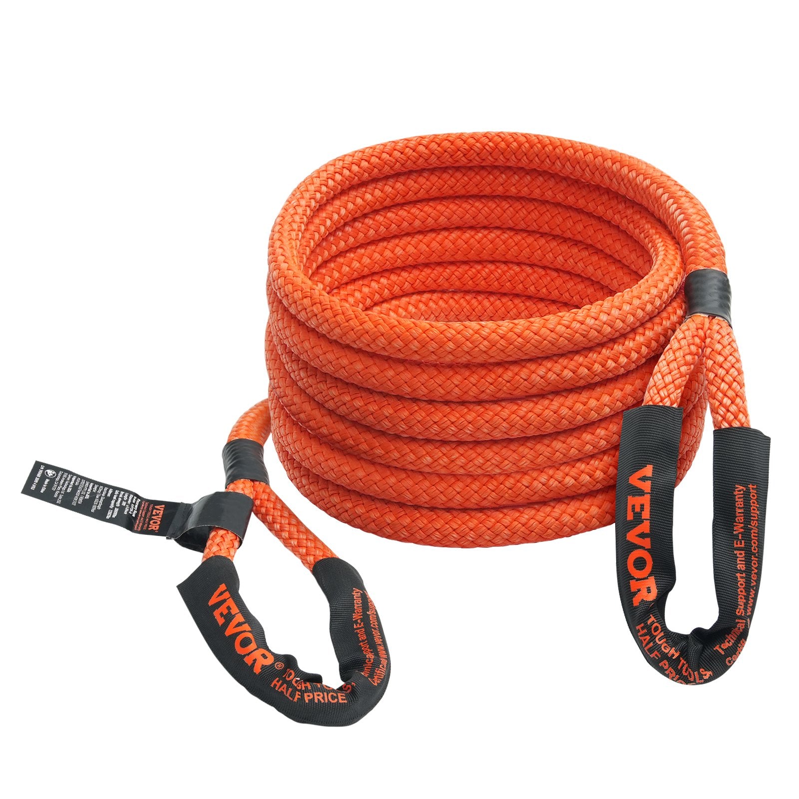 VEVOR kinetic tow strap 22 mm x 6.1 m, 13 873 kg, 30% elasticity