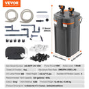VEVOR 454 litru akvārija filtrs ar 15 W UV lampu, klusa darbība