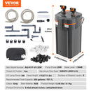 VEVOR 757 litru akvārija kannas filtrs ar 20 W UV lampu, kluss darbībā