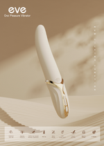 Ivory premium vibrating heated massager from the EVE AURORA collection, see description, discreet delivery in black packaging
