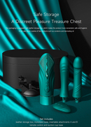 SESH ar aplikācijas vadību masāžas multiierīce apsildāma ierīce no SESH AURORA kolekcijas,melnā krāsa,skatīt aprakstu,diskrēta piegāde melnā iepakojumā