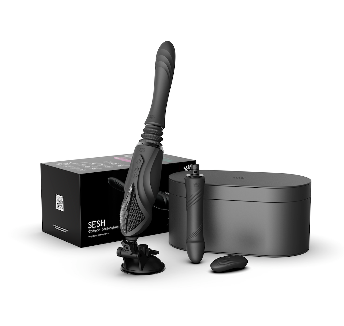 SESH application-controlled massage multifunction heated device from SESH AURORA collection,black colour,see description,discreet delivery in black package