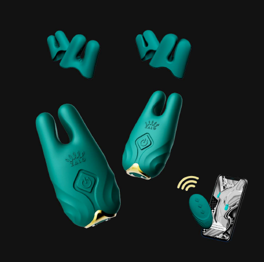 NAVE krūšu masāžas  ierīces komplekts ar pulti un aplikāciju,melnā krāsa,skatīt aprakstu,diskrēta piegāde melnā iepakojumā