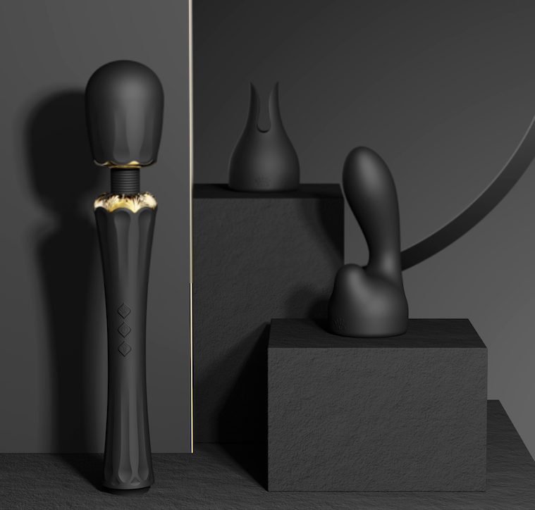 KYRO masāžas ierīces komplekts no LEGEND AURORA kolekcijas,melnā krāsa,skatīt aprakstu,diskrēta piegāde melnā iepakojumā