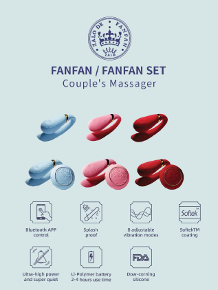 FanFan app-controlled vibrating massage device for couples,pink colour,see description,discreet delivery in black package