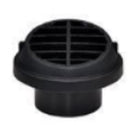 Siltās izplūdes plastmasas uzgalis priekš 75mm atveres,melns(Vevor dīzeļa sildītajiem)