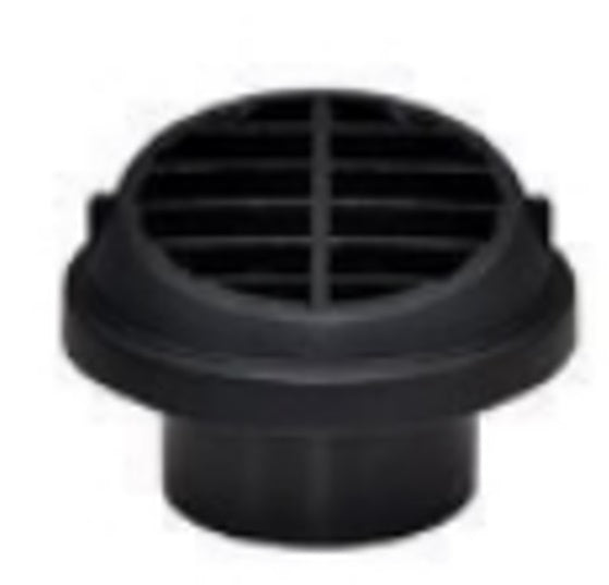 Siltās izplūdes plastmasas uzgalis priekš 75mm atveres,melns(Vevor dīzeļa sildītajiem)