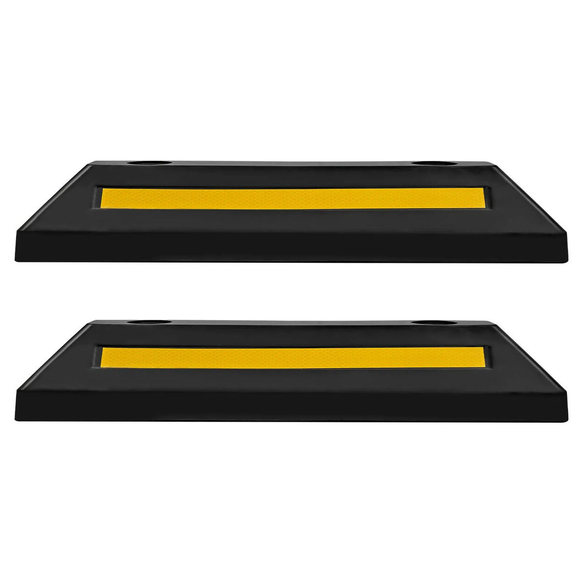 VEVOR gumijas stāvvietas apstādinātājs, 548 mm, 2 gab., pastiprināts garāžas grīdas ierobežotājs ar atstarojošām joslām automašīnām, furgoniem un kravas transportam