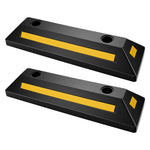 VEVOR gumijas stāvvietas apstādinātājs, 548 mm, 2 gab., pastiprināts garāžas grīdas ierobežotājs ar atstarojošām joslām automašīnām, furgoniem un kravas transportam
