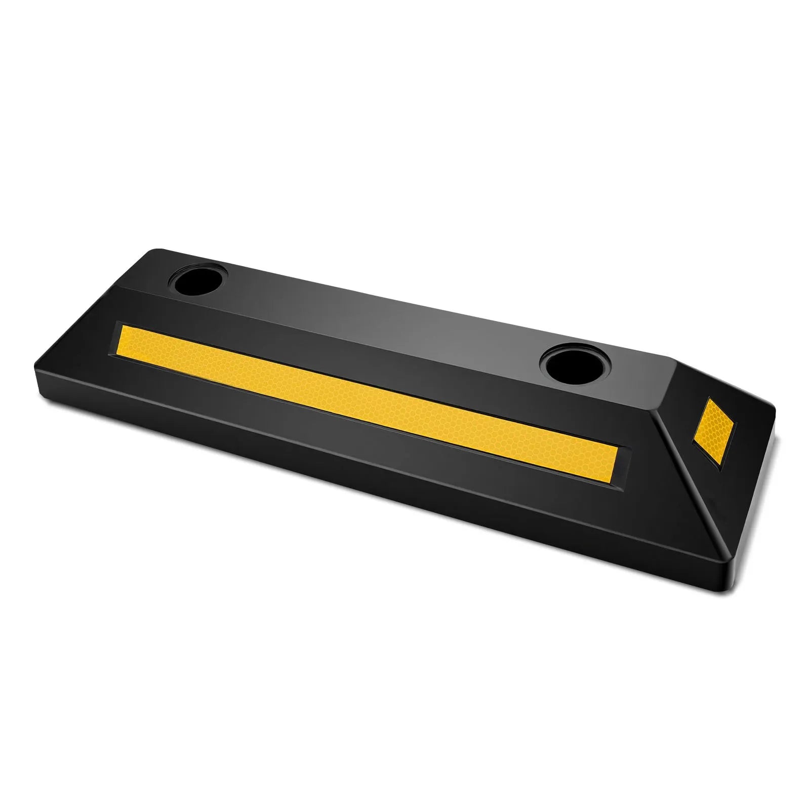 VEVOR gumijas stāvvietas apstādinātājs, 548 mm, 2 gab., pastiprināts garāžas grīdas ierobežotājs ar atstarojošām joslām automašīnām, furgoniem un kravas transportam