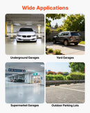 VEVOR gumijas stāvvietas apstādinātājs, 548 mm, 2 gab., pastiprināts garāžas grīdas ierobežotājs ar atstarojošām joslām automašīnām, furgoniem un kravas transportam