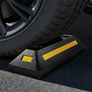 VEVOR gumijas stāvvietas apstādinātājs, 548 mm, 2 gab., pastiprināts garāžas grīdas ierobežotājs ar atstarojošām joslām automašīnām, furgoniem un kravas transportam