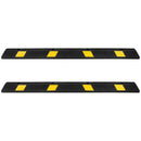 VEVOR gumijas stāvvietas apstādinātājs, 1840 mm, 2 gab., pastiprināts garāžas grīdas ierobežotājs ar atstarojošām joslām, piemērots automašīnām, furgoniem un kravas transportlīdzekļiem