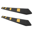 VEVOR gumijas stāvvietas apstādinātājs, 1840 mm, 2 gab., pastiprināts garāžas grīdas ierobežotājs ar atstarojošām joslām, piemērots automašīnām, furgoniem un kravas transportlīdzekļiem