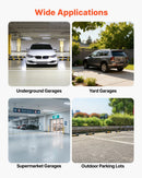 VEVOR gumijas stāvvietas apstādinātājs, 1840 mm, 2 gab., pastiprināts garāžas grīdas ierobežotājs ar atstarojošām joslām, piemērots automašīnām, furgoniem un kravas transportlīdzekļiem