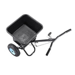 VEVOR stumjamais zāliena izkliedētājs ar 45,4 kg ietilpību, 0–3 m izkliedes platums, 33 cm visurgājēja pneimatiskās riepas, mēslojuma izkliedētājs ar tvertnes režģi sēklām, sālim un pretslīdes materiāliem