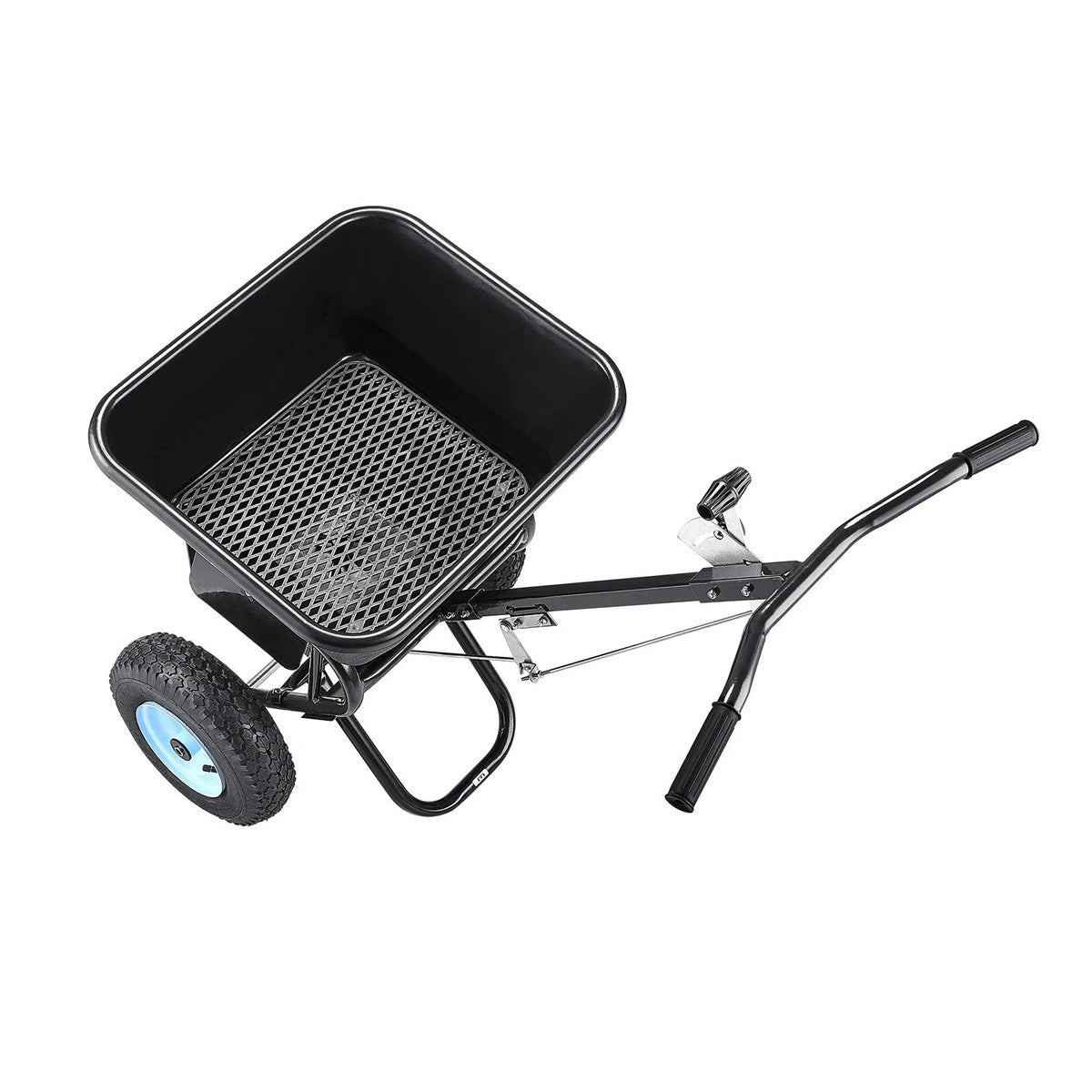VEVOR stumjamais zāliena izkliedētājs ar 45,4 kg ietilpību, 0–3 m izkliedes platums, 33 cm visurgājēja pneimatiskās riepas, mēslojuma izkliedētājs ar tvertnes režģi sēklām, sālim un pretslīdes materiāliem