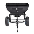 VEVOR piekabē velkams sadales sējējs, 59 kg ietilpība, dārza sējējs velkot vai stumjot ar 33 cm riepām, 30 regulējami iestatījumi un 3 m sadales platums, zāliena sējēji sēklām, mēslojumam, sālim un ledus kušanai