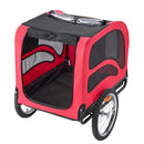 VEVOR suņu velopiekabe ar līdz 45 kg kravnesību, salokāms rāmis ar ātrās atvienošanas riteņiem, universāls velosavienotājs, atstarotājs, karogs un iekšējā pavada