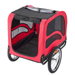 VEVOR suņu velopiekabe ar līdz 45 kg kravnesību, salokāms rāmis ar ātrās atvienošanas riteņiem, universāls velosavienotājs, atstarotājs, karogs un iekšējā pavada