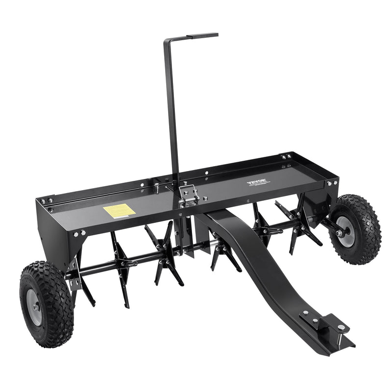VEVOR piekabināms zāliena aerators 1016 mm ar universālu sakabi, zāliena aerācijas iekārta ar pārmaiņus izvietotām dzelzs tapām zālieniem, dārziem un saimniecībām