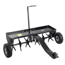VEVOR piekabināms zāliena aerators 1016 mm ar universālu sakabi, zāliena aerācijas iekārta ar pārmaiņus izvietotām dzelzs tapām zālieniem, dārziem un saimniecībām