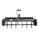 VEVOR piekabināms zāliena aerators 1016 mm ar universālu sakabi, zāliena aerācijas iekārta ar pārmaiņus izvietotām dzelzs tapām zālieniem, dārziem un saimniecībām