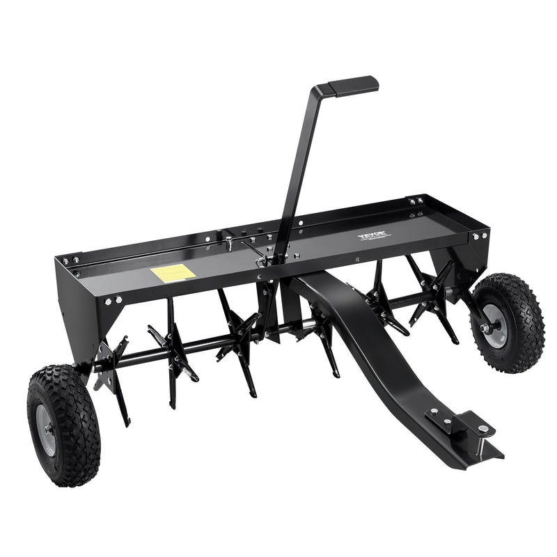 VEVOR piekabināms zāliena aerators 1016 mm ar universālu sakabi, zāliena aerācijas iekārta ar pārmaiņus izvietotām dzelzs tapām zālieniem, dārziem un saimniecībām