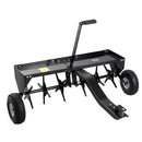 VEVOR piekabināms zāliena aerators 1016 mm ar universālu sakabi, zāliena aerācijas iekārta ar pārmaiņus izvietotām dzelzs tapām zālieniem, dārziem un saimniecībām