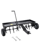 VEVOR piekabināms zāliena aerators 1220 mm ar universālu sakabi, zāliena aerācijas iekārta ar pārmaiņus izvietotām dzelzs tapām zālieniem, dārziem un saimniecībām