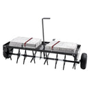 VEVOR piekabināms zāliena aerators 1220 mm ar universālu sakabi, zāliena aerācijas iekārta ar pārmaiņus izvietotām dzelzs tapām zālieniem, dārziem un saimniecībām