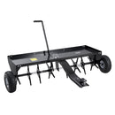 VEVOR piekabināms zāliena aerators 1220 mm ar universālu sakabi, zāliena aerācijas iekārta ar pārmaiņus izvietotām dzelzs tapām zālieniem, dārziem un saimniecībām