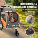 VEVOR Suņu velosipēda piekabe, līdz 30 kg, 2-in-1 rati, salokāms rāmis ar ātru atbrīvošanu, universāls velosipēda savienotājs, atstarojošie elementi, karogs