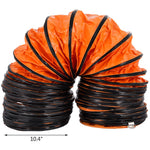 VEVOR 10 M/32ft PVC Elastīgā Gaisa Kanāla Šļūtene 300 MM/12 Collu Diametram Izplūdes Ventilatoriem