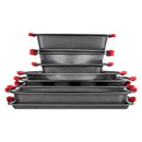 VEVOR Cepešpannu komplekts 10 gabali, nelipīgs oglekļa tērauda komplekts ar silikona rokturiem