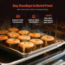 VEVOR 3-daļīgs pretpiedeguma oglekļa tērauda cepšanas pannu komplekts ar silikona rokturiem