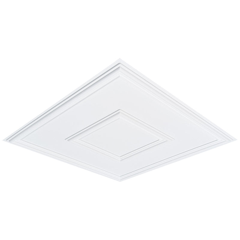 VEVOR griestu paneļi, 12 gab., 600 x 600 mm, PVC, viegli uzstādāmi, balti, ģeometriski raksti