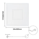 VEVOR griestu paneļi, 12 gab., 600 x 600 mm, PVC, viegli uzstādāmi, balti, ģeometriski raksti