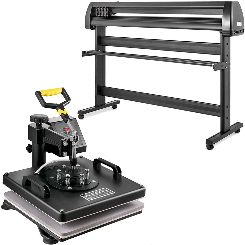 VEVOR 5-in-1 Siltuma prese 38 x 38 cm ar cepuru pārsūtīšanas funkciju un 135 cm Vinila griezēju un plotteri, 3 asmeņi